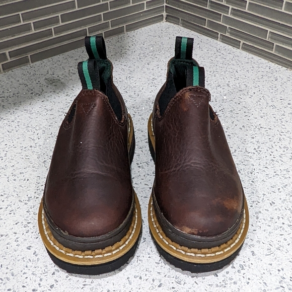 Little Georgia Giant kids' Romeo Brown Leather Shoe Boot Boys Size 13 - Picture 3 of 8